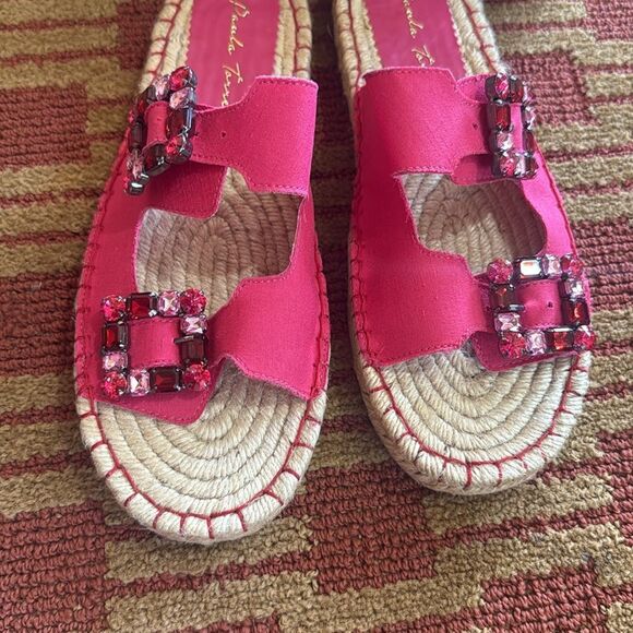 Paula Torres espadrille sandal in pink sz 11 - Picture 3 of 4